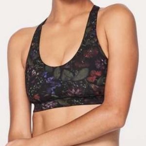 Lululemon Break Free Bra Nulux Frozen Flourish Multi / Black 8